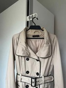 Beżowy kremowy płaszcz jesienny wiosenny reserved