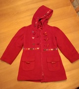 Czerwone elegancki płaszczyk rozmiar 110