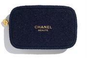 Granatowa limitowana kosmetyczka CHANEL złote logo 22/15 cm cm