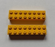 Lego 93888 klocek 2x8 żółty - 2 sztuki !