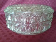 Klosz szklany przezroczysty rzeźbiony.Plafoniera