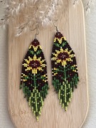 Kolczyki z japońskich koralików.