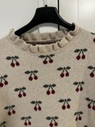 Sweterek z kaszmiru z wisienkami