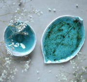 Zestaw ceramiczny Lazurowy unikatowe rękodzieło, prezent dla mamy