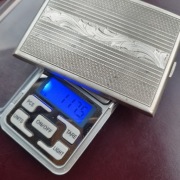 Papierosnica srebro złoto 