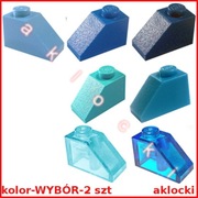 LEGO 3040 SKOS 45 2x1 dachówka średni ciemny trans niebieski lazurowy 