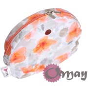 Organizer Obag Moon Light szary – koralowe kwiaty 2 kieszenie | OMAY