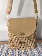 Torebka damska ręcznie wykonana w kolorze złoty beż Handmade