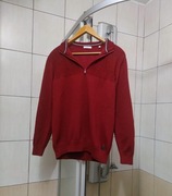 Sweter sweterek XL premium Brax cotton baumwolle brązowy ciemny czerwono me