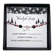 BRANSOLETKA SZCZĘŚCIA I MIŁOŚCI KAMIEŃ KSIĘŻYCOWY KRYSZTAŁ PREZENT ŚWIĘTA