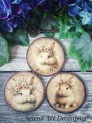 Dekoracyjne podstawki vintage Prowansja shabby chic decoupage farmhouse