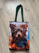 Torebka shopperka handmade, panel pies