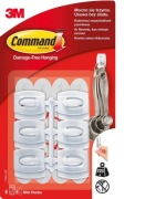 Haki wielokrotnego użytku COMMAND małe 6szt. białe haczyki