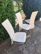 kremowe krzesła x 6 szt