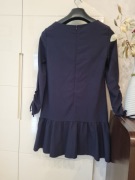 elegancka granatowa midi z falbana top secret 38 M