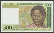 Madagaskar 500 franków 1994 - A - stan bankowy UNC