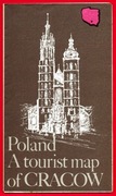 PLAN KRAKOWA - A tourist map of CRACOW 1989 rok