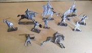 Zestaw 11 figurek rycerze PRL
