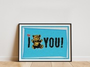 Plakat "I Miś You" A3 - 29,7x42cm, na walentynki, do pokoju dziecięcego
