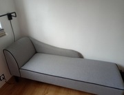 Nowy Szezlong, minisofa pepitka czarno-biała 
