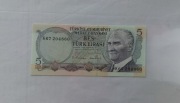 5 Lirów tureckich K67 204860 - 1970 r