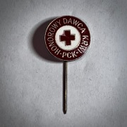Odznaka PCK „Honorowy Dawca Krwi” PRL – Emalia, Oryginał