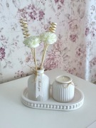 Zestaw ceramika wazon tacka świeczka