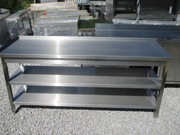 Stół Gastronomiczny Z 2 Półkami Stal Nierdzewna 190/60/80