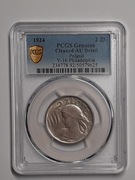 2 złote z 1924 roku - Żniwiarka PCGS AU DETAILS stempel odwrócony