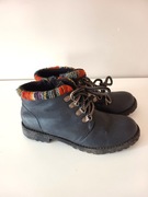 granatowe czarne damskie botki jesienne trapery buty kozaki 40 zimowe