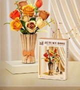 Bukiet róż jesiennych z klocków 3D 868 el. | Autumn Rose DIY | wazon 