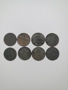 1/2 kopiejki 8szt. Stan kolekcinerski 