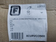 Kolanko współosiowe 100/60x90 Fondital