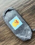 Piórnik szkolny bawełna szary dla dzieci genzie 