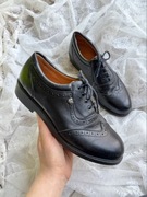 Jeździeckie skórzane oficerki cavallo wiązane korki kołki z kołkami 5 1/2