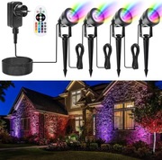 Oświetlenie ogrodowe RGB LED 17m IP67 reflektory 12V pilot NIORSUN