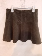 Spódnica khaki/szara sztruksowa nad kolano M&S 40