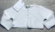 Sweterek sweter śnieżnobiały zapinany na guziki 6-9 miesięcy 74 cm