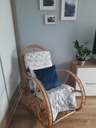Fotel bujany wiklinowy