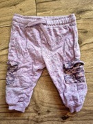 So Cute spodnie dresowe bojówki kieszenie fioletowe kwiaty 74