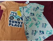 2x nowa bluzka koszulka t-shirt traktor ciągnik koparka pojazdy Sinsay 122