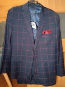 Garnitur męski krata kubenz