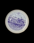 UNIKAT! PATERA DUŻA ĆMIELÓW FAJANS TALERZ ŚCIENNY 