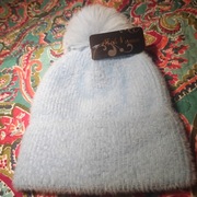 Czapka zimowa, niebieska, milutka i ciepła 