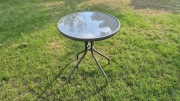 Stolik ogrodowy okrągły Bistro 60cm srebrny Corciano