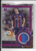 Topps Robert Lewandowski Patch / karta z fragmentem stroju, limit do 99