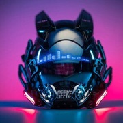 Maska kask cyberpunk led halloween karnawał mask helmet