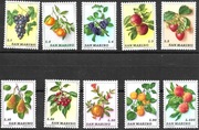 Flora owoce 1031 -40 ** 1973 rok kompletna seria
