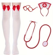 Kostium strój przebranie damskie zestaw pielęgniarka nowy 