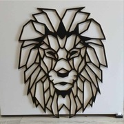 Dekoracja geometryczna 3d lew 72/57cm 6mm abażurowy